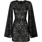 Robes de créateur Dolce & Gabbana Dolce noires en dentelle à manches longues minis à manches longues à col rond Taille XXS pour femme 