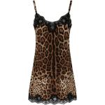 Robes à imprimés de créateur Dolce & Gabbana Dolce marron à effet léopard en dentelle Taille XL pour femme 