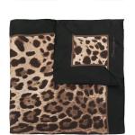 Écharpes en soie de créateur Dolce & Gabbana Dolce noires à effet léopard Tailles uniques pour homme 