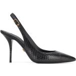 Escarpins à brides de créateur Dolce & Gabbana Dolce noirs à effet serpent à motif serpents à talons aiguilles Pointure 40 pour femme 