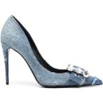 Escarpins talon aiguille de créateur Dolce & Gabbana Dolce bleu indigo patchwork en cuir de veau à talons aiguilles Pointure 40,5 pour femme 