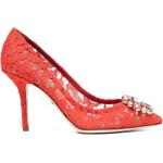 Dolce & Gabbana escarpins à ornements - Rouge