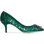 Escarpins de créateur Dolce & Gabbana Dolce vert émeraude en cuir Pointure 40,5 pour femme 