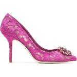 Escarpins de créateur Dolce & Gabbana Dolce roses en cuir Pointure 40,5 pour femme 