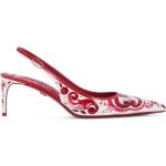 Escarpins à brides de créateur Dolce & Gabbana Dolce rose fushia en cuir de veau à talons géométriques Pointure 40 pour femme 
