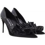 Escarpins de créateur Dolce & Gabbana Dolce noirs en cuir verni à élastiques pour femme en promo 