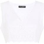 T-shirts col V de créateur Dolce & Gabbana Dolce blancs sans manches à col en V Taille XXL pour femme 