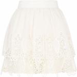 Jupes en soie de créateur Dolce & Gabbana Dolce blanches en dentelle avec broderie minis Taille XS pour femme 