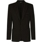 Vestes de costume de créateur Dolce & Gabbana Dolce noires à rayures à manches longues Taille XXL pour homme 