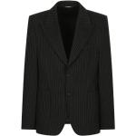 Vestes de costume de créateur Dolce & Gabbana Dolce noires à rayures Taille L 