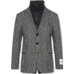 Manteaux en laine de créateur Dolce & Gabbana Dolce gris à rayures à col roulé Taille XL 