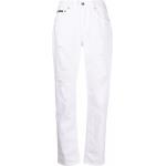 Jeans boyfriend de créateur Dolce & Gabbana Dolce blancs en cuir de veau Taille XS W44 pour femme 