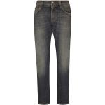 Jeans droits de créateur Dolce & Gabbana Dolce bleus délavés stretch Taille 3 XL W44 pour homme 