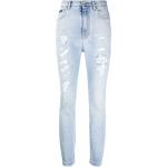 Jeans skinny de créateur Dolce & Gabbana Dolce bleus en cuir de veau délavés Taille XS W44 pour femme 
