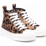 Baskets de créateur Dolce & Gabbana Dolce marron à effet léopard en caoutchouc léopard à bouts ronds Pointure 25 look casual pour fille 