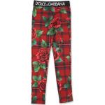 Leggings de créateur Dolce & Gabbana Dolce rouges à carreaux enfant look fashion 