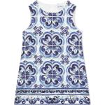 Robes droites Dolce & Gabbana Dolce bleu marine en coton mélangé de créateur pour fille de la boutique en ligne Farfetch.com 