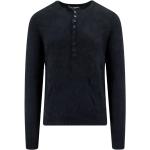 Pulls en laine de créateur Dolce & Gabbana Dolce noirs à effet froissé en laine à manches longues à col rond Taille XXL look fashion 