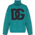 Pulls en laine de créateur Dolce & Gabbana Dolce bleus à manches longues à col roulé Taille L 