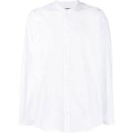 Chemises de créateur Dolce & Gabbana Dolce blanches en coton mélangé sans col à manches longues pour homme en promo 