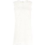 Robes courtes de créateur Dolce & Gabbana Dolce blanc d'ivoire en coton mélangé sans manches à col rond Taille XS pour femme 