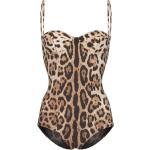Maillots de bain de créateur Dolce & Gabbana Dolce marron à effet léopard Taille XS pour femme 