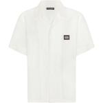 Chemises de créateur Dolce & Gabbana Dolce blanches en lin à manches courtes pour homme 