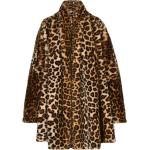 Capes en fourrure de créateur Dolce & Gabbana Dolce marron à effet léopard en fourrure à manches longues Taille XS pour femme 