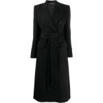 Dolce & Gabbana manteau long à taille ceinturée - Noir