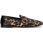 Mocassins de créateur Dolce & Gabbana Dolce noirs à effet léopard léopard à bouts ronds Pointure 41 look casual pour homme en promo 