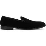 Chaussures casual de créateur Dolce & Gabbana Dolce noires en velours à bouts en amande Pointure 41 look casual pour homme 