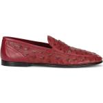 Chaussons d'automne de créateur Dolce & Gabbana Dolce rouges en cuir de veau en cuir à bouts ronds Pointure 40 pour homme 