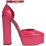 Escarpins talon aiguille de créateur Dolce & Gabbana Dolce rose pastel en cuir de veau à talons aiguilles à bouts ronds Pointure 40,5 pour femme 
