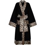 Peignoirs de créateur Dolce & Gabbana Dolce noirs à effet léopard Taille L look casual pour femme 