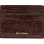 Porte-cartes en cuir de créateur Dolce & Gabbana Dolce marron en cuir pour homme 