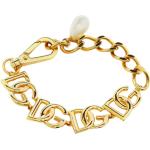 Bracelets en jonc de créateur Dolce & Gabbana Dolce jaunes en métal à perles seconde main 