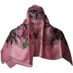 Écharpes en soie de créateur Dolce & Gabbana Dolce roses à fleurs seconde main Tailles uniques 