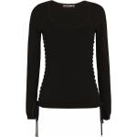 Pulls de créateur Dolce & Gabbana Dolce noirs à mailles à manches longues à col rond Taille XS pour femme 
