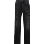 Jeans droits de créateur Dolce & Gabbana Dolce noirs en denim à strass Taille 3 XL W44 pour homme 