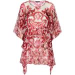 Robes en soie de créateur Dolce & Gabbana Dolce rouges à manches trois-quart à col rond Taille XS pour femme 
