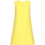 Robes de soirée courtes de créateur Dolce & Gabbana Dolce jaunes en coton mélangé sans manches à col rond Taille XL pour femme 