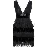 Robes en velours de créateur Dolce & Gabbana Dolce noires en velours à épaulettes courtes sans manches Taille XS pour femme en promo 