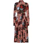 Robes fleuries de créateur Dolce & Gabbana Dolce rose pastel à fleurs mi-longues à manches longues Taille XS pour femme 