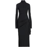 Robes longues de créateur Dolce & Gabbana Dolce noires en viscose à manches longues longues à manches longues à col roulé Taille M pour femme 