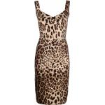 Robes à imprimés de créateur Dolce & Gabbana Dolce à effet léopard mi-longues sans manches Taille XS pour femme 