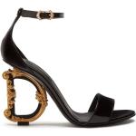 Sandales à talons de créateur Dolce & Gabbana Dolce noires à bouts ouverts Pointure 41 pour femme 