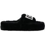 Sandales plates de créateur Dolce & Gabbana Dolce noires en fibre synthétique Pointure 41 pour homme 