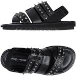 Sandales plates de créateur Dolce & Gabbana Dolce noires à clous Pointure 41 pour homme 
