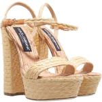 Sandales de créateur Dolce & Gabbana Dolce beiges en promo 