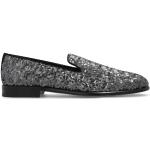 Mocassins de créateur Dolce & Gabbana Dolce gris à paillettes en cuir à élastiques Pointure 41 avec un talon jusqu'à 3cm look casual 